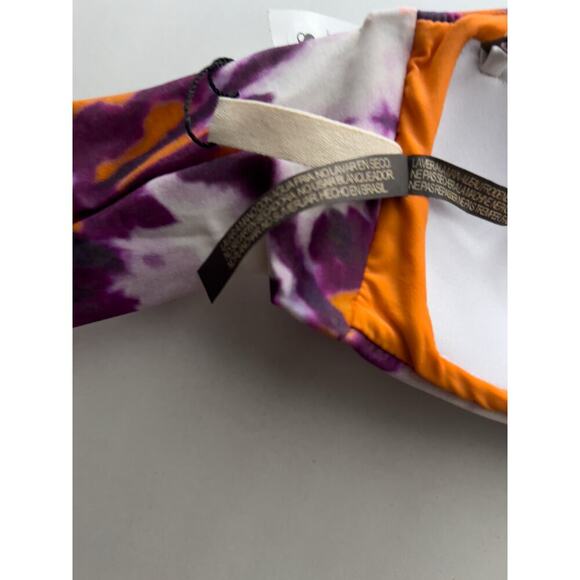 NWT Vix Bikini Top Small Bandeau Halter Tie Dye Purple Orange - Picture 6 of 6